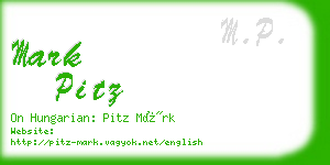 mark pitz business card